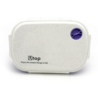 Boîtes à bento en plastique de qualité alimentaire, écologiques, compatibles micro-ondes, pour adultes et enfants, avec couverts offerts