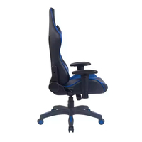 Chaise pivotante à hauteur réglable avec dossier haut et accoudoirs ergonomiques, chaise de jeu informatique en cuir PU respirant et pivotante