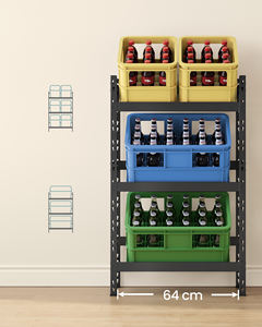 <span class=keywords><strong>SONGMICS</strong></span> Porte-Boisson pour Bar & <span class=keywords><strong>Home</strong></span> 3 Niveaux Boissons Caisse Rack pour Cuisine Garage Snack Rack De Stockage - Product Image 3