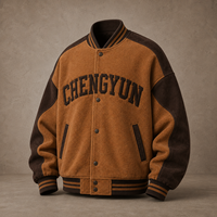 Veste de baseball surdimensionnée personnalisée, nom et numéros d'équipe personnalisés