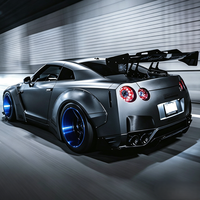 Nuevo Kit de Carrocería Ancha Estilo LB de Primera Generación, Parachoques Delanteros/Traseros de Fibra de Vidrio, Faldones Laterales, Cejas para Ruedas, Compatible con Nissan GT-R R35 2008-2024