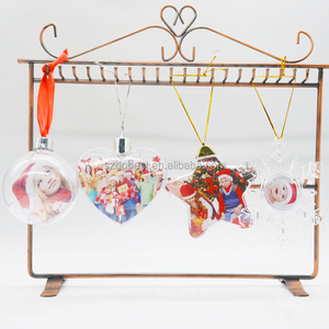Décorations <span class=keywords><strong>de</strong></span> Noël personnalisées en plastique vierge à insérer photo, en forme <span class=keywords><strong>de</strong></span> cœur, <span class=keywords><strong>étoile</strong></span> ou rond, pour <span class=keywords><strong>sapin</strong></span> <span class=keywords><strong>de</strong></span> Noël, à suspendre, cadeau - Product Image 4