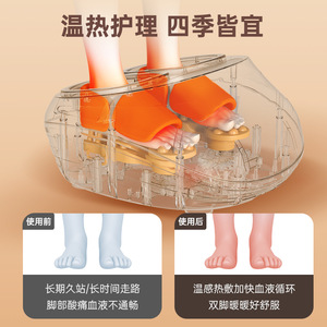Masseur de pieds 6D à couverture complète, chauffant, électrique, avec rouleaux à air comprimé pour usage domestique, jambes et pieds - Product Image 5