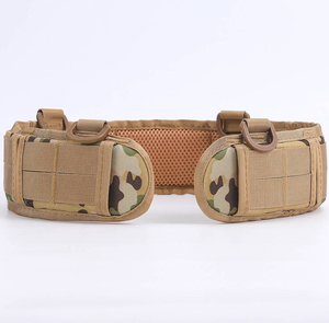 DFB1206 Ceinture tactique de combat camouflage pour console, fine, avec plateforme Molle et bretelles détachables, dotée de 4 anneaux en D - Product Image 2