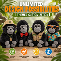 Meilleur jouet en peluche gorille, mascotte, OEM ODM, peluche personnalisée, conception de personnage en peluche, cadeau promotionnel de haute qualité