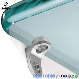 Support de cloison <span class=keywords><strong>pour</strong></span> armoire, équerre de fixation en acier <span class=keywords><strong>pour</strong></span> cloison de placard, support <span class=keywords><strong>pour</strong></span> panneaux en verre ou en bois, quincaillerie de fixation - Product Image 2