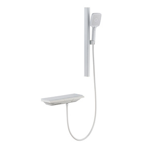 Jboyun <b>Shower</b> Set With Piano Keys White Rectangle Spray Rain Hot Cold Bathtub Faucet - Product Image 5