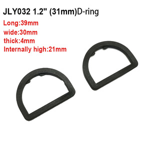 Çanta Sırt Çantası için Özel D Şekilli Halka Toka Plastik Siyah D-halka Toka Dikiş Aksesuarları - Product Image 1