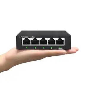 Te Koop Desktop Mini Switcher Rj45 Lan Splitter 5-Port Fast Ethernet 10/100/1000Mbps Netwerk Switch