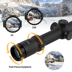 กล้องเล็ง FOCUHUNTER 1-10x28 SFP ขนาดหลอด 34 มม. กระจกแกะสลักแบบ Second Focal Plane สำหรับใช้งานกลางแจ้ง พร้อมเส้นเล็งเรืองแสงภายใน สำหรับการล่าสัตว์ - Product Image 2