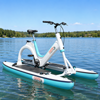 Vélo aquatique monoplace à pédales, vélo flottant gonflable pour lac, océan, pêche et loisirs