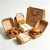 Boîte d'emballage jetable personnalisable, résistante à l'huile, de haute qualité, recyclable, pour hamburger, sandwich, saucisse, pain, restauration rapide, boîte en papier