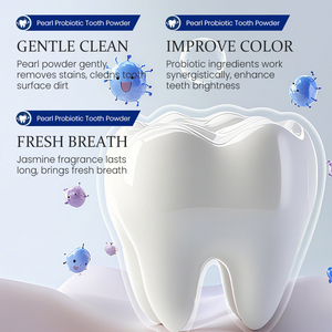 KORMESIC Vente en gros 60g Poudre dentifrice probiotique biologique à la menthe perlée et au bambou, blanchissante, haleine fraîche, portable, nettoyage doux - Product Image 3