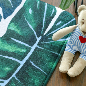 <strong>Green</strong> Leaves Printing Floor <strong>Mat</strong> Water Absorbent Sponge Monstera <strong>Bath</strong> Shower <strong>Mat</strong> Memory Foam Anti-slip <strong>Bath</strong> <strong>Mat</strong> s Floor - Product Image 3