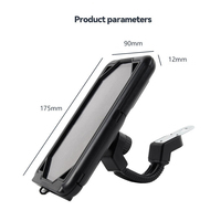 Sarung ponsel sepeda anti air Universal, penutup braket pemegang ponsel sepeda motor hitam untuk iphone 14 pro max