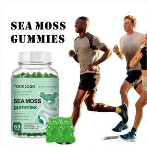 Suplemen Permen Kunyah Sea Moss <span class=keywords><strong>Black</strong></span> <span class=keywords><strong>Seed</strong></span> Vegan Organik Penambah Energi OEM/ODM untuk Dewasa, 60 buah, Buatan Guangdong - Product Image 1