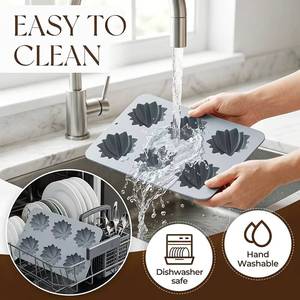 MUYULINS Factory Customizable 6-Cavity Flower-Shaped LFGB Platinum Grade Non-Stick BPA Free <b>Silicone</b> Mousse Cake Mold - Product Image 4