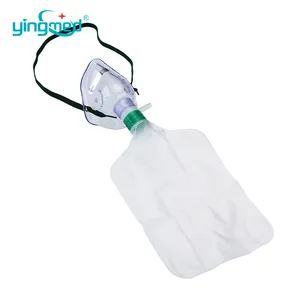 Masker oksigen PVC perangkat medis tidak bernapas kembali