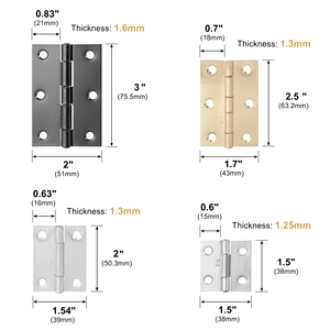 Tiện ích bình thường thép không gỉ Đen Bạc Vàng bản lề cho đồ nội thất nhà bếp tủ tủ quần áo cửa 270 độ Bản lề tủ - Product Image 5