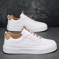 Chaussures blanches de haute qualité pour hommes, respirantes et décontractées, baskets antidérapantes à semelle épaisse, chaussures de sport confortables pour hommes