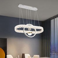 Personnalisé Nordique Deux Rond Plafonnier Blanc Lustre Moderne Intérieur Chambre Salle À Manger Led Suspensions avec Boule