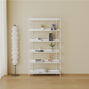 Estantería de Estilo Nórdico de Hierro Forjado sin Respaldo, de Pie, con Múltiples Niveles, Organizador de Almacenamiento, Librería de Oficina de Lujo Ligero - Product Image 1