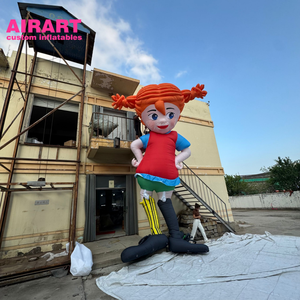 Marioneta Inflable Gigante de Niña con Cabello Rojo, Trenzas y Pecas para Espectáculos de <span class=keywords><strong>Circo</strong></span>, <span class=keywords><strong>Teatro</strong></span>, Escenarios y Decoración de Fiestas - Product Image 5