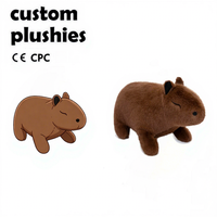 Peluche personnalisée mignonne en forme d'animal Capybara, jouet en peluche de personnage, vente en gros de peluches personnalisées avec logo