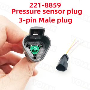 Conector de Sensor de presión, válvula solenoide eléctrica para excavadora, enchufe macho hembra 221-8859 con Cable de 2 líneas, 3 pines para Caterpillar - Product Image 5