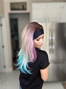 2026 New Layered Wavy Headband Synthetic <b>Wig</b> Rianbown Colorful for Women Cosplay Heat Resistant <b>Halloween</b> Party <b>Wig</b> - Product Image 2