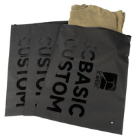 Sac de verrouillage à glissière givré imprimé personnalisé transparent pour vêtements