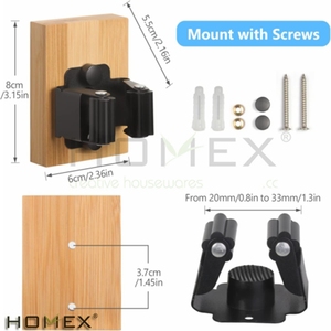 Phòng khách trang trí nội thất sang trọng phụ kiện nhà 4pcs đặt bằng gỗ Lau Chổi tổ chức treo tường - Product Image 5