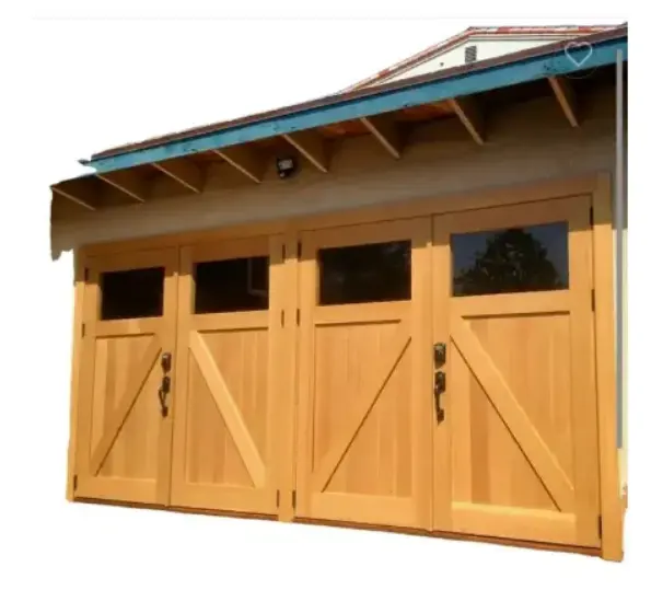 Vente en gros d'usine JinPai Porte de garage sectionnelle en bois massif de chêne américain avec télécommande roulante Artisanat de villa en bois