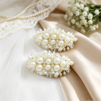 Clip de chaussure en cristal blanc Zeta Sorority, détachable, pour mariage, boucle de chaussure de mariée, ornement de chaussure à talons hauts, décoration