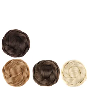 2024 Mylulu 10*6cm 55g High Quality 6colors Synthetic Ladies Hair Bun With Clips Donut Chignon Dome Hair Pieces