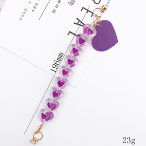 Cadena con <span class=keywords><strong>abalorio</strong></span> para teléfono móvil, cadena personalizable con forma de corazón para iphone y smartphone - Product Image 6