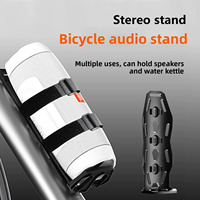 Rak Audio Sepeda ENLEE E22810-6 dengan Tali Velcro, Dudukan Plastik Resin, Aksesoris Botol Minum untuk Sepeda Gunung & Sepeda Jalan