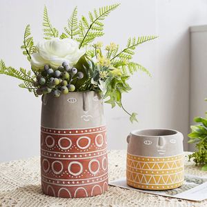 <span class=keywords><strong>Vasi</strong></span> Fioriera di <span class=keywords><strong>cemento</strong></span> per le Piante Moderna Indoor Outdoor Testa Fioriera Viso Vaso Statua Pianta <span class=keywords><strong>cemento</strong></span> Vaso per La Decorazione Domestica - Product Image 3