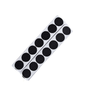 OEM ODM Service DOT blanc noir personnaliser la largeur personnalisée crochet et boucle points acceptent petite commande 25mm adhésif Velcroe cercle points - Product Image 1