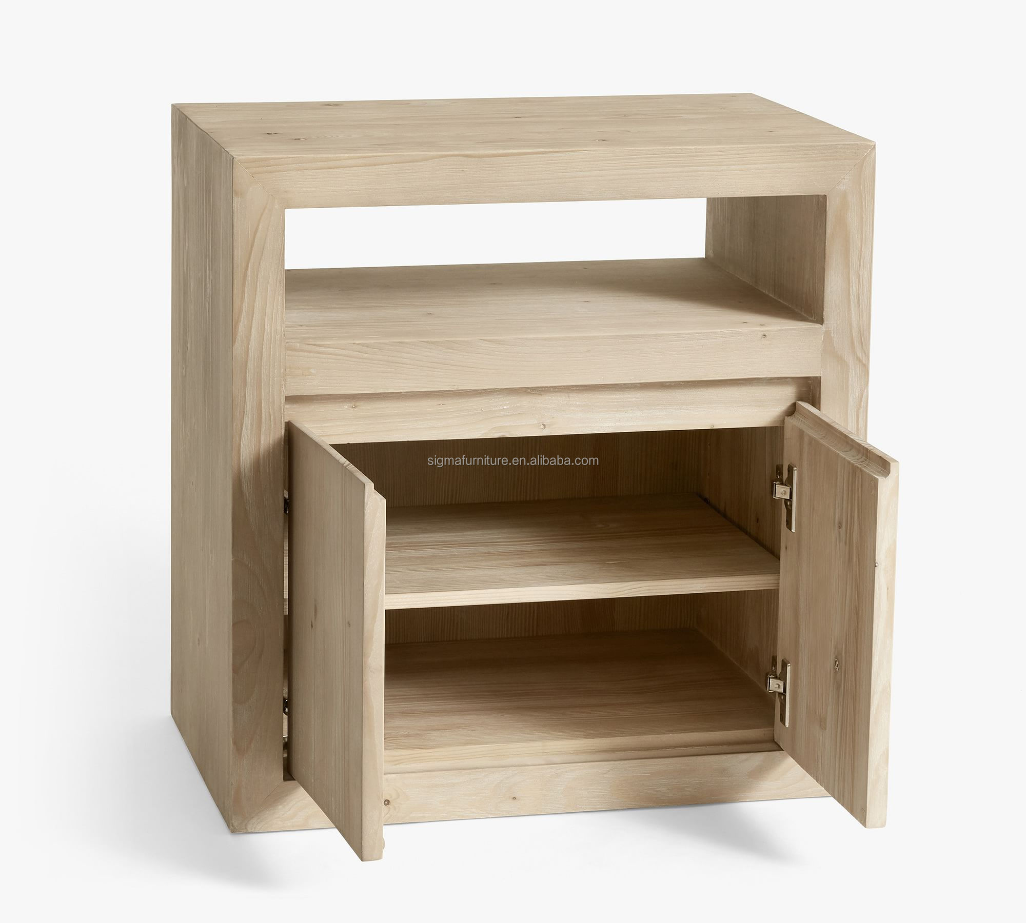 New modern multipurpose nightstand wooden villa home bedside table cupboard with storage