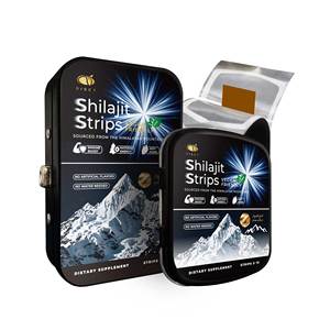 Tiras de Película Delgada Oral de Shilajit del Himalaya para Hombres Adultos, Potenciador del Rendimiento y Suplemento Energético - Product Image 1