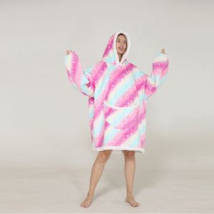 Extra largo invierno lujo cálido Anime oso Polar de gran tamaño Sherpa Navidad Oodie usable Sudadera con capucha manta J0128 - Product Image 6