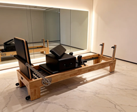 Kit Pilates Reformer Cadillac Wunda Chair avec barre de glissement pour les pieds, lit en bois de chêne de qualité commerciale pour l'entraînement corporel