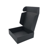 Boîte d'expédition en carton ondulé noir personnalisée, imprimée avec logo