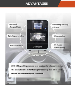 Zahndent 6 số burs đặt tự động khắc CAD cam Máy phay nha khoa cho phòng thí nghiệm nha khoa khô - Product Image 4