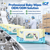 Tisu Bayi Alami Biodegradable Nonwoven untuk Membersihkan Wajah dan Tubuh, Kemasan Dapat Ditutup Kembali, Logo Dapat Disesuaikan, Perawatan Kulit