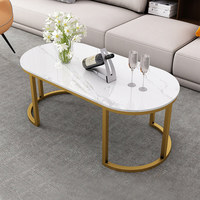 Table basse épaissie pour salon, style moderne en dalle de roche pour usage domestique, table basse scandinave minimaliste et tendance