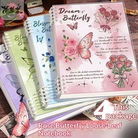 Carnet à anneaux B5 avec couverture en PP, 60 feuilles, lignage horizontal – Bloc-notes élégant style Instagram pour étudiants