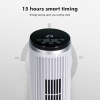 Ventilador de Torre Eléctrico de Alta Calidad, 40 Pulgadas, Sin Aspas, de Plástico, con Control Remoto, Oscilación, Tres Velocidades, Pantalla LED, para Uso en Hogar y Hotel