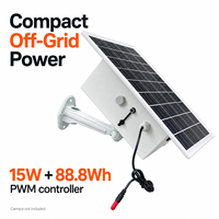 Alimentation solaire intégrée pour la surveillance 15W 88.8Wh Batterie NMC PWM pour sites de capteurs éloignés